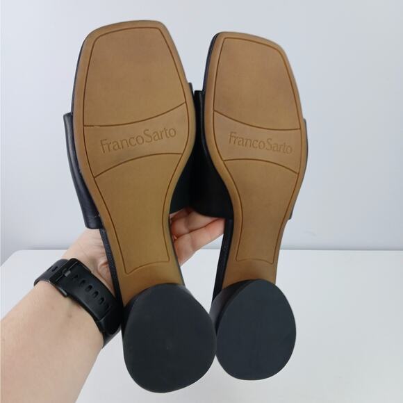Franco Sarto SZ 8W Loran Black Leather Sandal NWOT - Picture 7 of 7